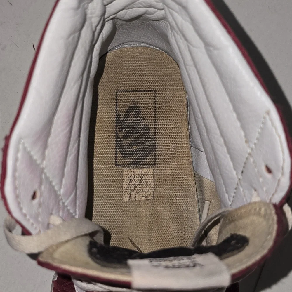 Vans SK8-Hi Sneakers Color Burgundy Canvas Suede Mens Size 9 Womens Size 10.5 - Picture 10 of 15